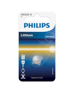 Bateri, Philips, 1xCR1220, 3 V Lithium