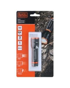 Elektrik dore, Black&Decker, 1 W, 60 lm, 1xLED, alumin, 65 m, 1xAA, Ø2.8x9.7 cm