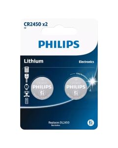 Bateri, Philips, 2xCR2450, 3 V Lithium