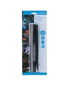 Elektrik dore, Grundig, 12 W, 1200 lm, LED, alumin, 200 m, 9xAA, Ø4.25x24.5 cm