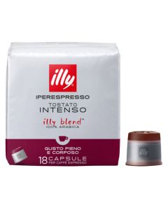 Coffee capsules, Illy, Intenso, 100% Arabica, 18 capsules/pack