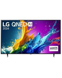 Televizor QNED, LG, 55", 4K Ultra HD, WebOS 24, 60 Hz, HDR10 / HLG, α5 AI Processor 4K Gen7, 123.6x78.3x25.7 cm