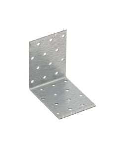 Lidhëz druri këndore e perforuar, Krepo, 80x80x60x2,0 mm, ngjyrë gri