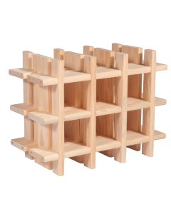 Raft vere me dru pishe, trashesi 17 mm, nº 9 shishe, 32.5 x 22 x 43, cm