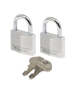 Masterlock padlock, Security level 4, 30mm wide solid aluminum body padlock  2-pc, Indoor