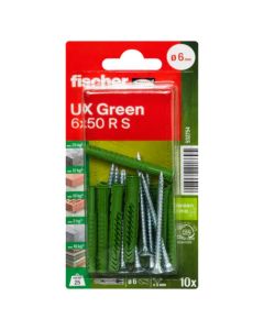 Upa universal UX Green 6 x 50 R (me pature), 
vidë chipboard 4, 5 x 60, 10 pc