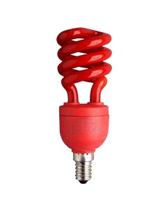 Brilliant CLF Spiral Bulb E14  /   13 W Red, 310lm, 10000h, 12.3x4.6 cm
