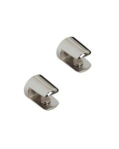 Blister 2 fixed shelf supports, zamak, 8/10mm, white