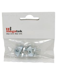 Wire rope clip din 741 electro galvanized, 3mm, 20x21mm
