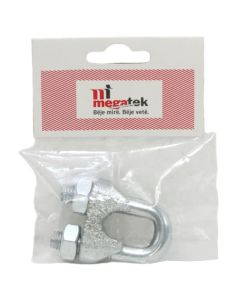 Wire rope clip din 741 electro galvanized, 12mm, 55x44mm