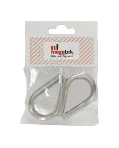 Thimble stainless steel, 10mm, 55x34x22mm