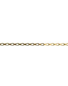 Zinxhir dekorativ me hallka, i bronzuar Ø0.3mm, bobina 25ml