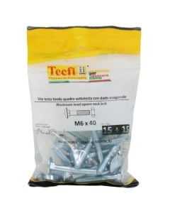 Bullon koke çader+dado, M6x40mm , Bag 15