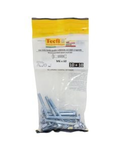 Bullon koke çader+dado, M6x60mm , Bag 10