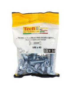 Bullon koke çader+dado, M8x40mm , Bag 10