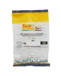 Hexagonal nut DIN1587 with hood, M4mm, Bag 15