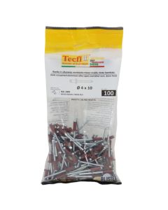Perçina Alumini/çeliku  RAL 3009, Ø 4x10mm , Bag 100