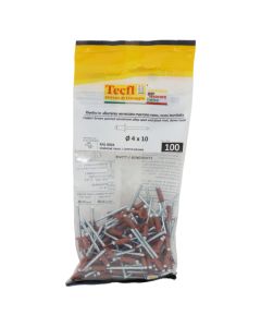 Perçina Alumini/çeliku  RAL 8004, Ø 4x10mm , Bag 100
