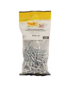 Perçina Alumini/çeliku, Ø 4,8x12mm , Bag 100
