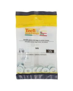 Plain washer large series, zinc plated, M6x18x1,5mm, Bag 15