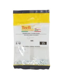 Plain washer normal series, zinc plated, M6x12,5x1,6mm, Bag 15