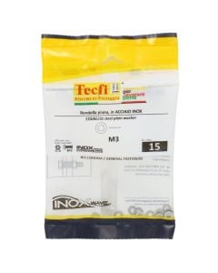Rondele inoksi A2 e sheshte , M3x7x0,5mm , Bag 15