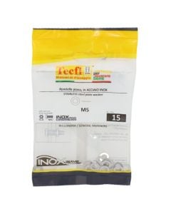 Rondele inoksi A2 e sheshte , M5x10x1mm , Bag 15