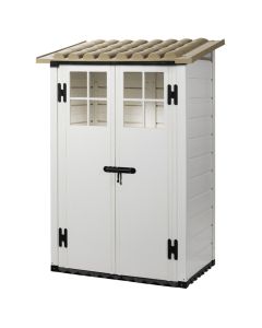 Storage sheds TUSCANY EVO LINE 100 for open balcony and garden, PVC, 139 x 95 x 201 cm.