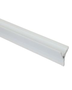 Profile L-shaped, PVC white, 15 x 2500 mm