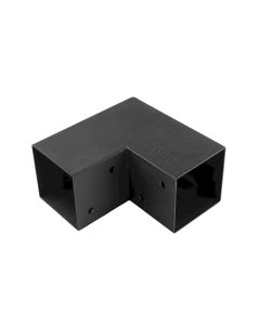 Lidhëz druri këndore e përforcuar, 102x206x204x2 mm, ngjyrë e zeze