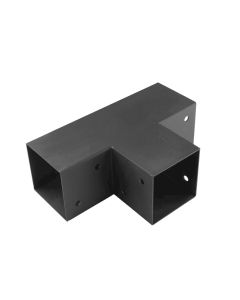 Lidhëz druri këndore e përforcuar, 102x206x306x2 mm, ngjyrë e zeze
