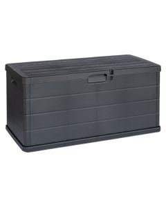 Storage box, plastic, anthracite, with lid, with handle, 118 x 59 x H57 cm, 340 lt