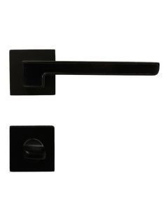 Door handle with square roses, for toilet