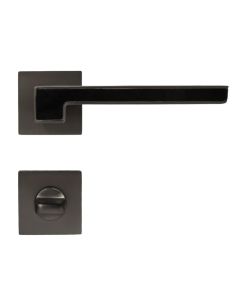 Door handle with square roses, for toilet