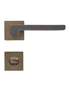 Door handle with square roses, for toilet