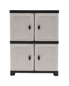 Plastic cabinet, with four doors, L70 × W44× H100 cm
