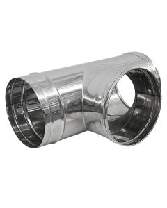 Bashkues T, inoks 304, Ø200 mm, e sheshtë