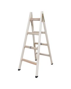 Wood folding ladder with 4 steps, 150 cm