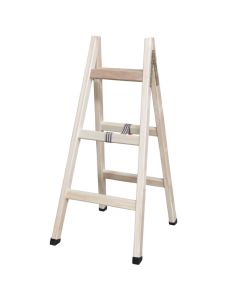 Wood folding ladder with 3 steps, 120 cm