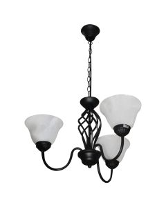 Ndriçues i varur, E14, 3x40W, (i zi), metal dhe xham, 25x19.8x29cm