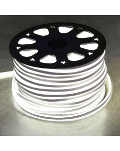 LED NEON rop light, 120L/m, 1m/cut, white LED, tube size 8x16mm, 100m long, 230V, 50pcs Connector