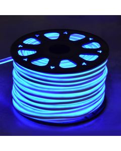 LED NEON rop light, 120L/m, 1m/cut, blue LED, tube size 8x16mm, 100m long, 230V, 50pcs Connector
