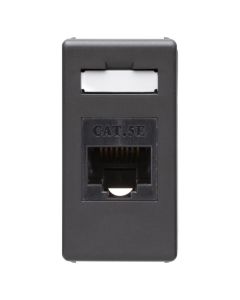 Plug connector RJ45, CATEGORY 5e, UTP, 1 Module, Black