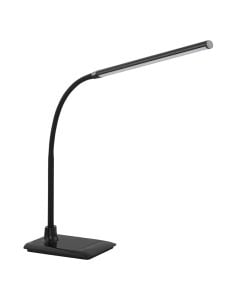 Eglo "Laroa" luminaire, led study luminaire with max power 5 watts, 4000K natural light color, with touch with 3 light power options, metallic material, black color, oriented body, 5 years warranty
