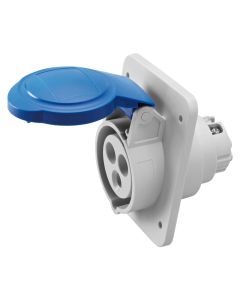 Prize industriale, 2P+T, 16A, 230V, me kapak, plastike/baker