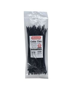 CABLE TIES, BLACK, BENMAN, 200mmX3,6mm (100pcs)