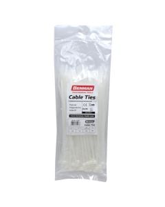 Fasheta plastike, Benman, 200mmX3,6mm, 100 cop, bardhe