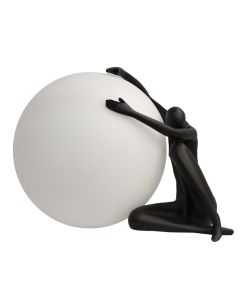 Table Lamp D45xH50 cm, Resin/Glass, 1xE27