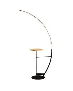 Ndriçues dyshemeje led + tavoline, 3000K, 76x165 cm, hekur/alumin, i zi
