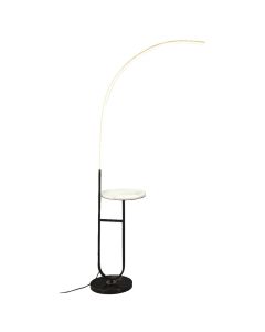 Ndriçues dyshemeje led + tavoline, 58 W, 3000K, 30x70x165 cm, hekur/alumin, i zi